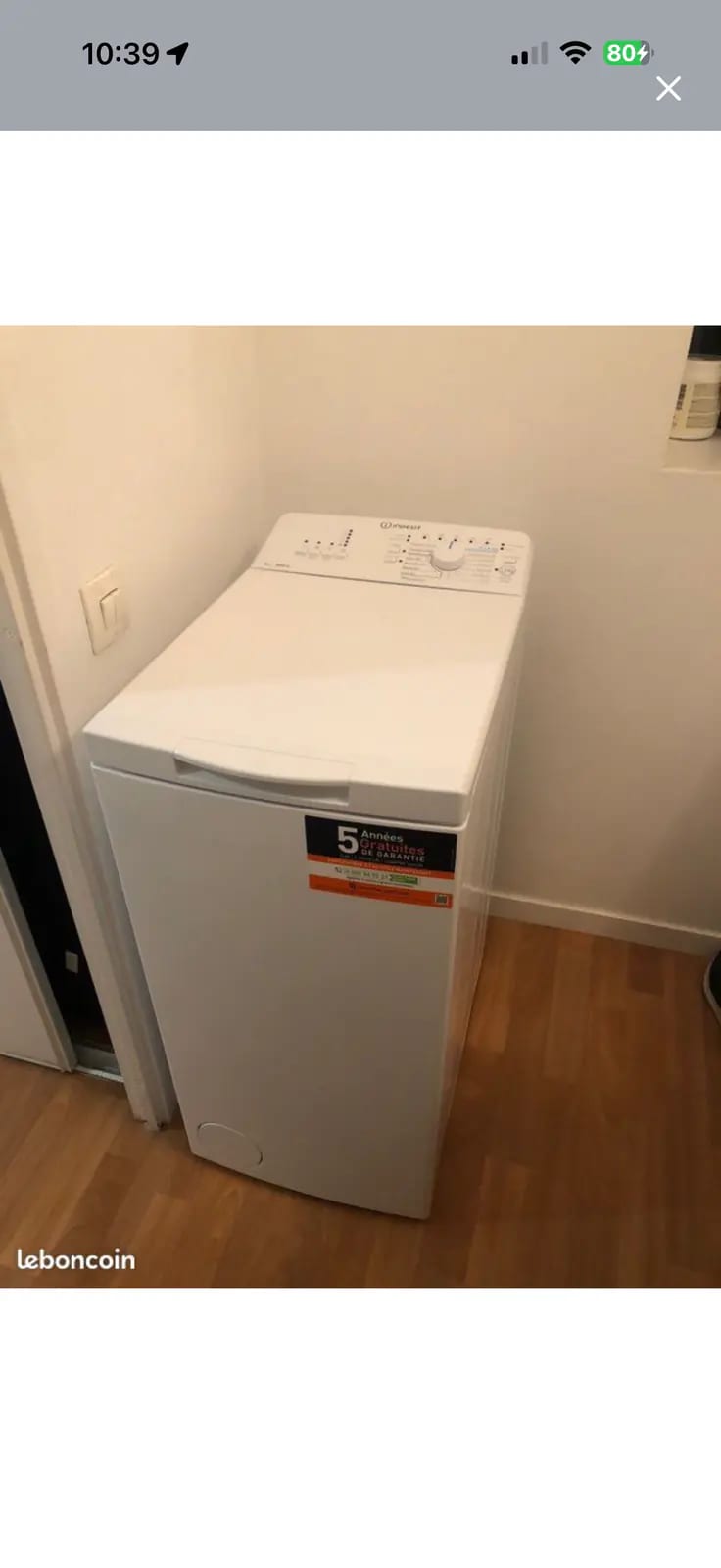 Lave linge top - INDESIT · photo 1